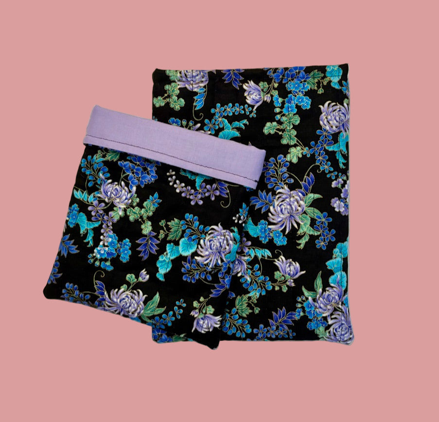 Violet Floral Book Sleeve