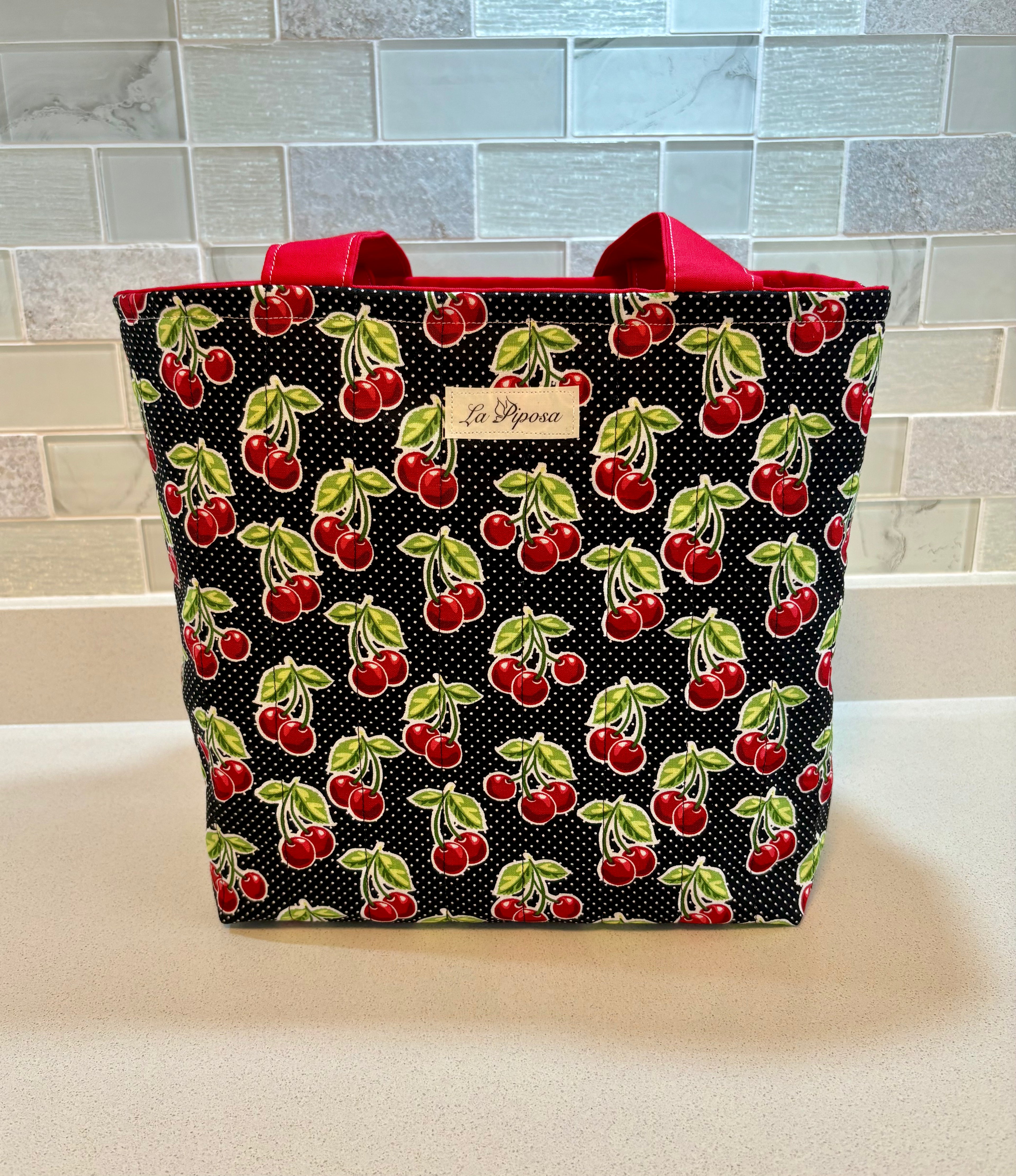 Red Cherry Mini Tote Bag