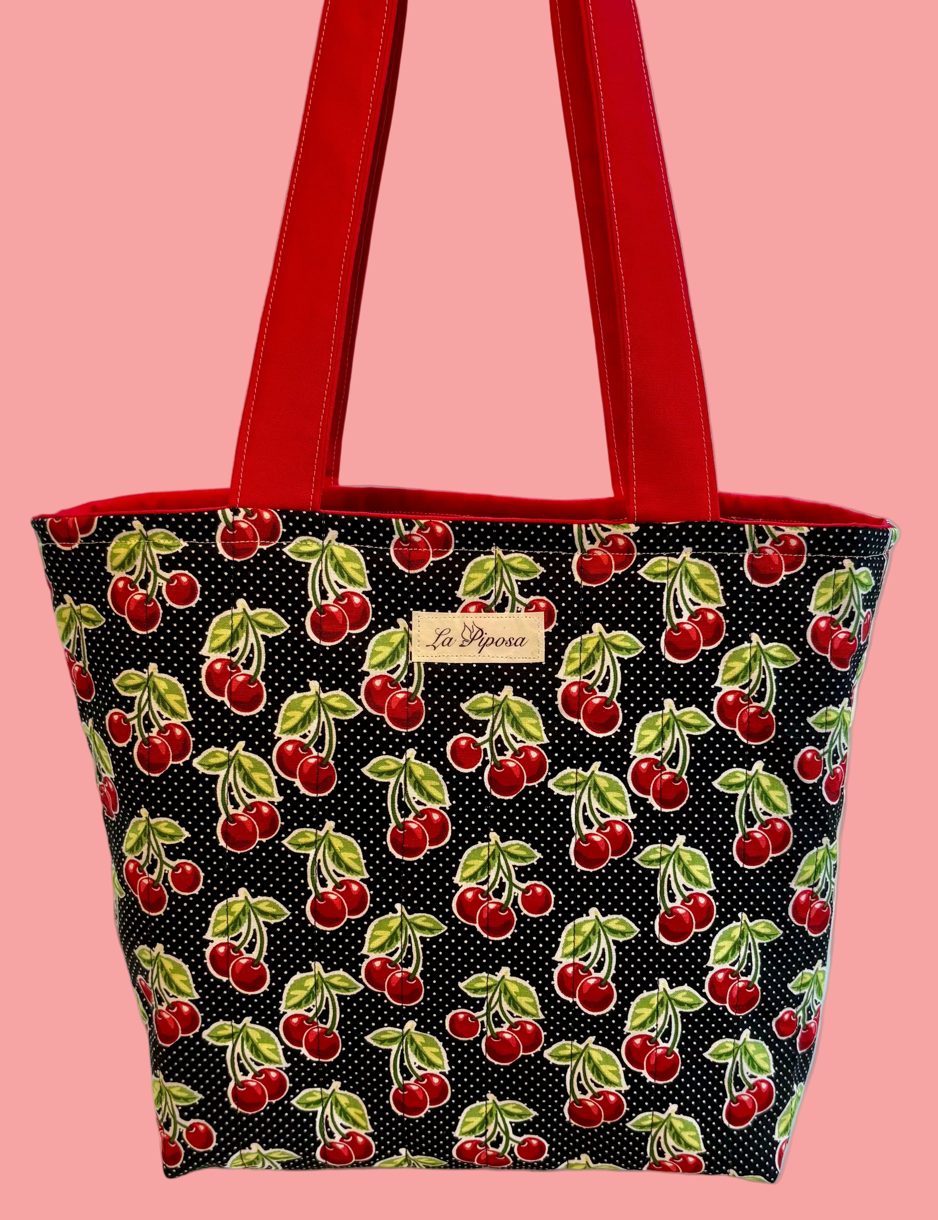 Red Cherry Mini Tote Bag