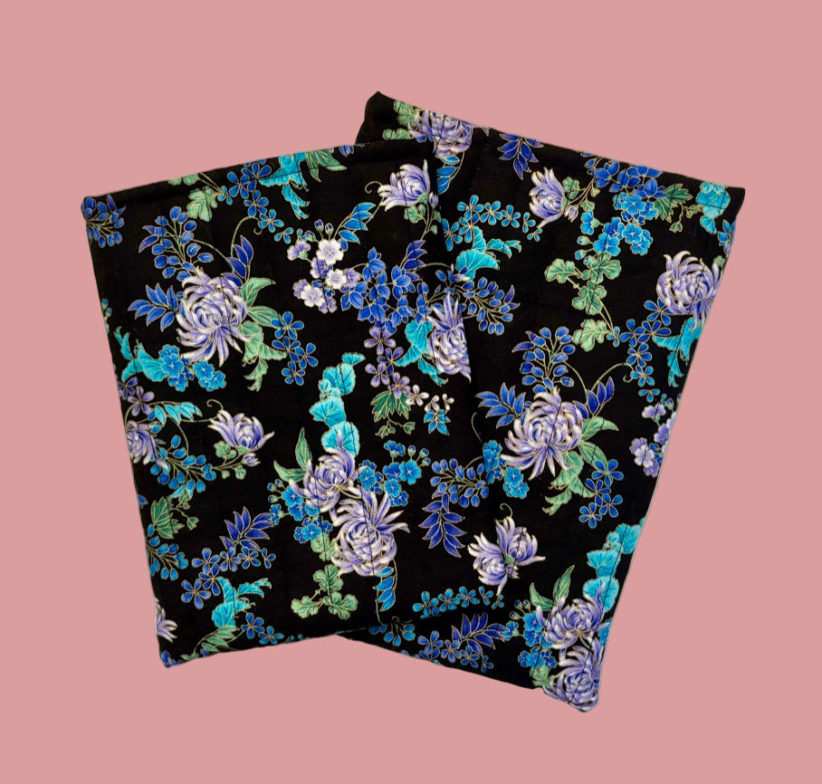 Violet Floral Book Sleeve