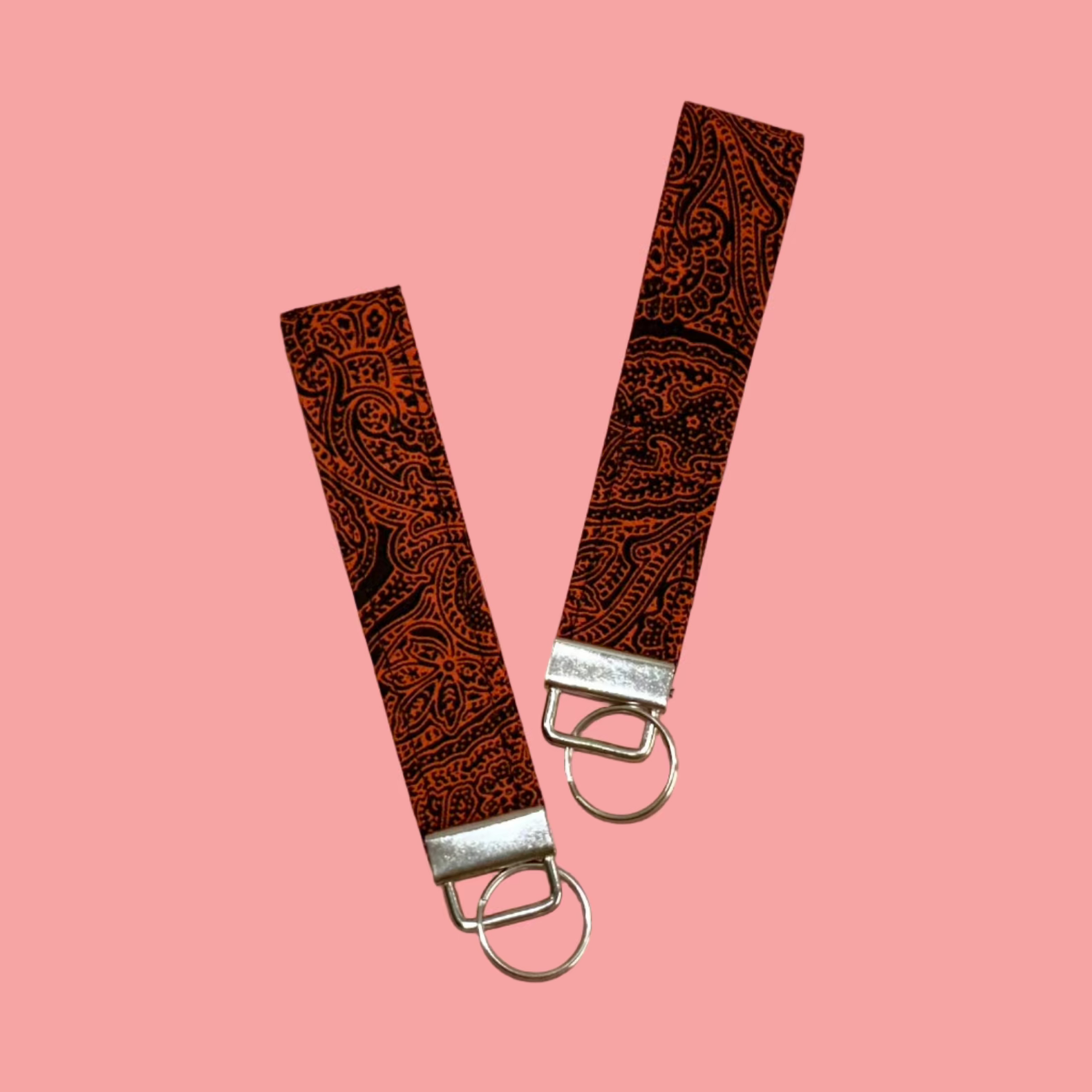 Orange Mandala Keychain Wrislet