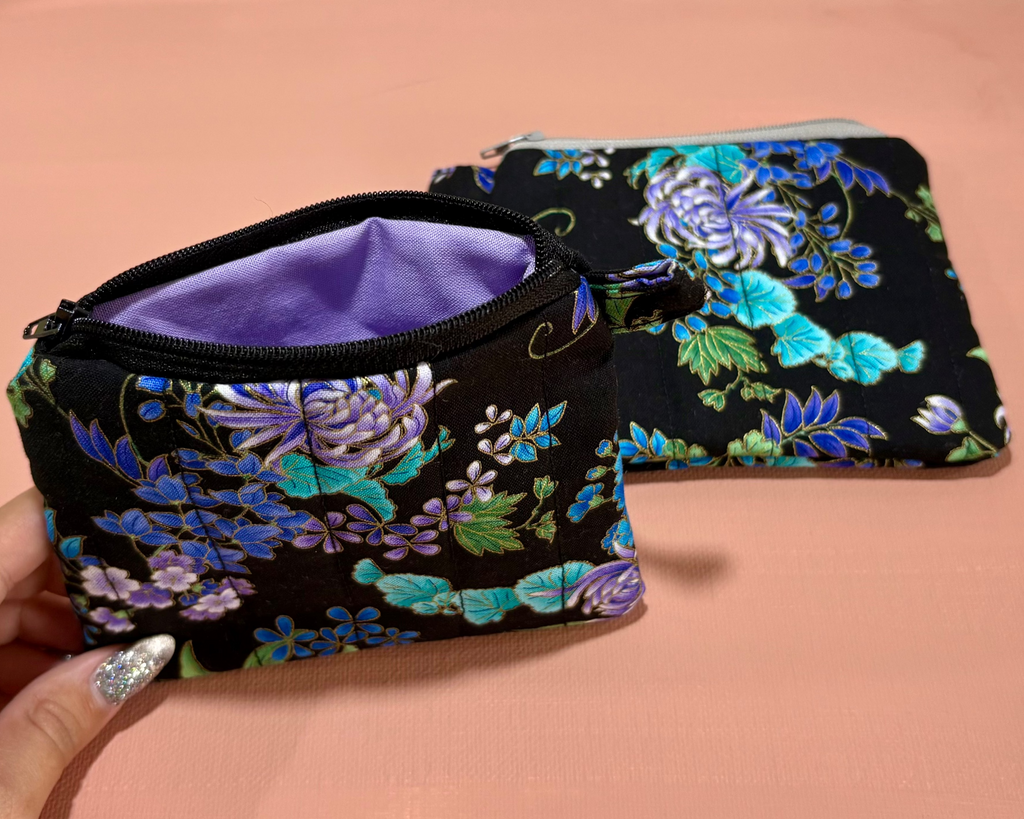 Violet Floral Wallet